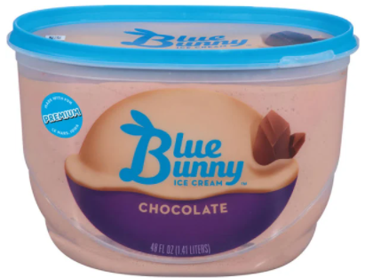 Blue Bunny Chocolate Ice Cream, 1.5 QT