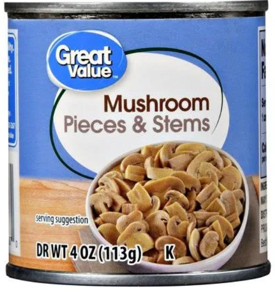 Great Value Pieces & Stems Mushrooms 4oz