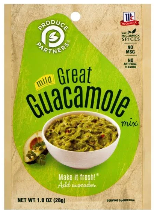 McCormick Mild Great Guacamole Mix 1 oz