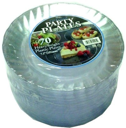 Elegant Fluted Party Plastic Plates 7.5" 70 count