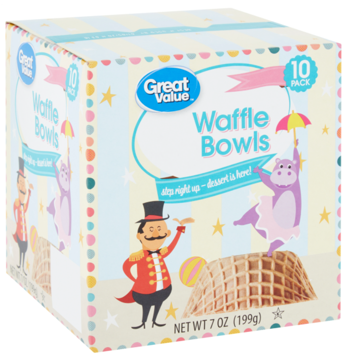 Great Value Waffle Bowls 7oz 10ct