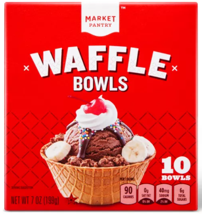 Market Pantry Waffle Bowls 7oz 10ct