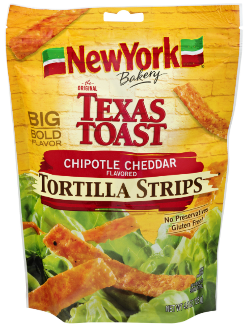 New York Bakery Texas Toast Chipotle Cheddar Tortilla Strips 4.5oz