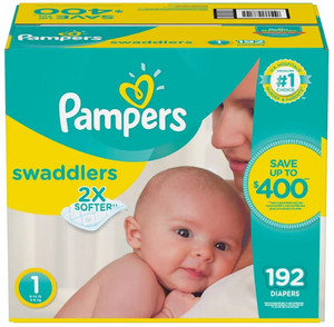 Pampers, Swaddlers Diapers, Size 1