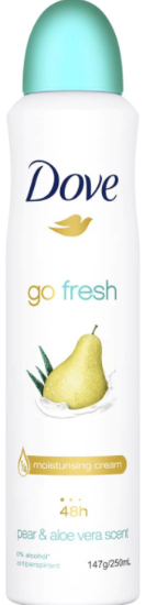 Dove Go Fresh Pear & Aloe Vera Scent Anti-perspirant/Anti-Transpirant  250ml