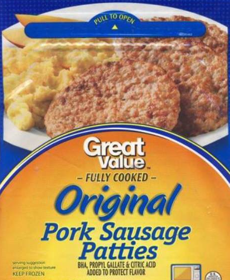 Great Value Fully Cooked Original Pork Sausage Patties 35.6oz