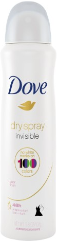 Dove Dry Spray Invisible Clear Finish 48hr Antiperspirant 3.8oz