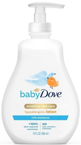 Baby Dove Sensitive Skin Care Hypoallergenic Moisture Rich Lotion 13floz