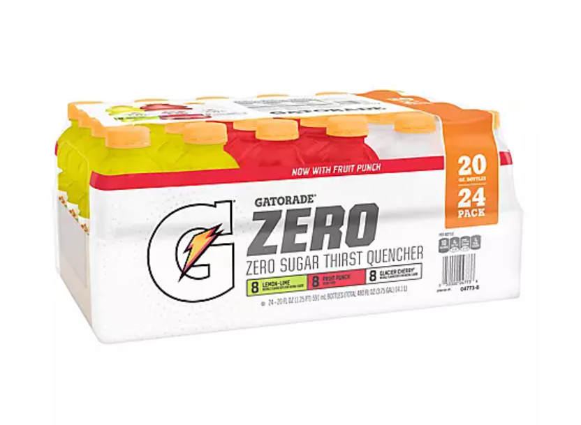 Gatorade Zero Sugar Thirst Quencher Variety Pack 20oz x 24pk