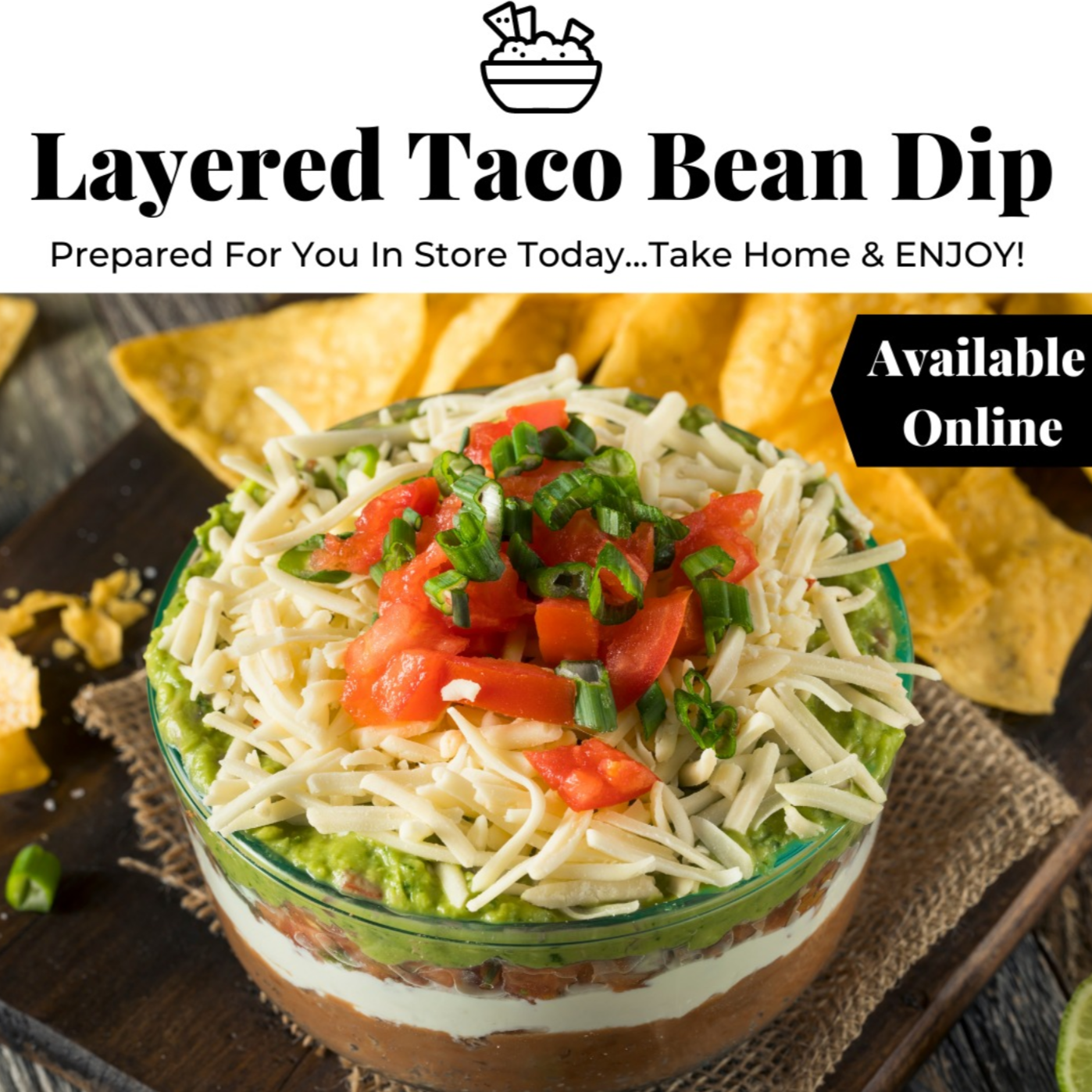 Taco Layered Bean Dip