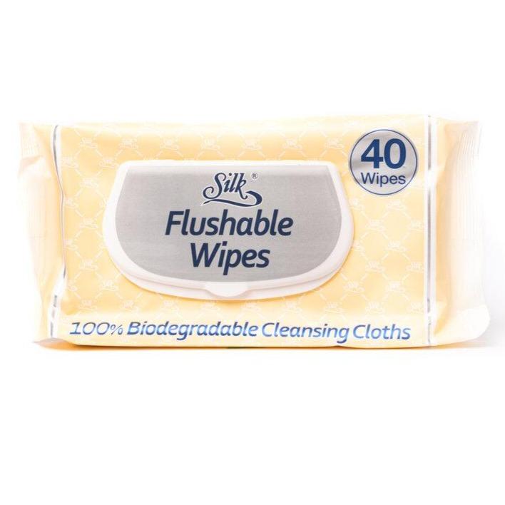 Silk Flushable Wipes 40pk