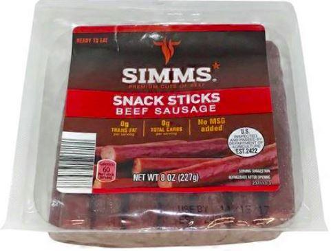 Simms Beef Sausage Snack Sticks 7 oz