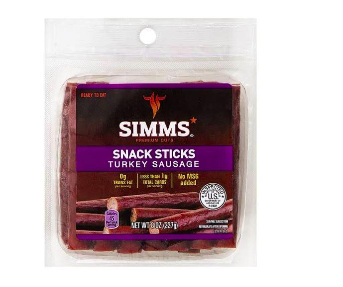 Simms Snack Sticks Turkey Sausage