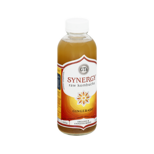 GTS Synergy Raw Kombucha Gingerade, 16 oz