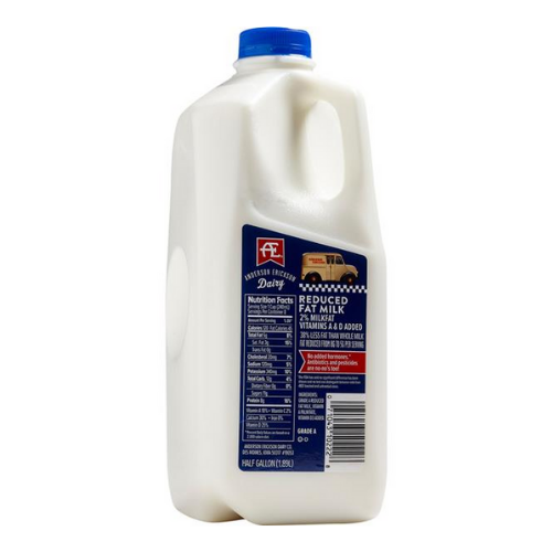 AE Dairy Grade A 2% Reduced Fat Milk - Half Gallon