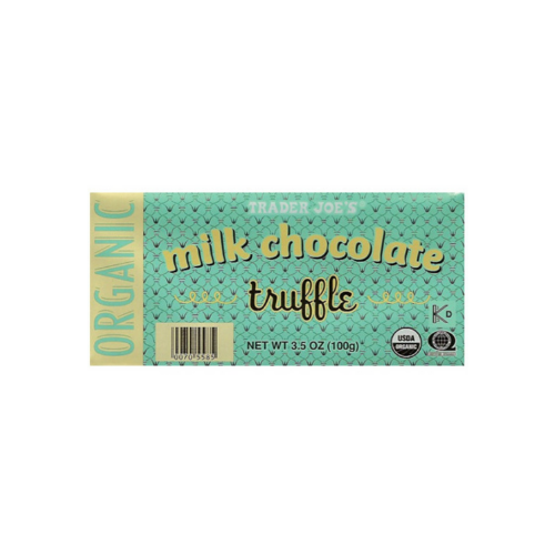 Organic Milk Chocolate Truffle  Bar 3.5oz