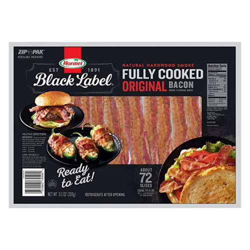 Hormel Black Label Fully Cooked Original Bacon Slices