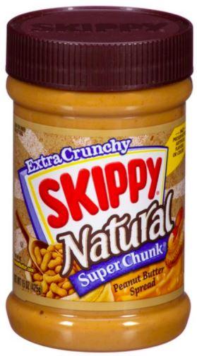 Skippy Extra Crunchy Natural Super Chunk Peanut Butter Spread 15 oz