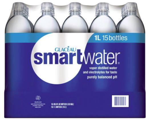 Glaceau Smart Water 15-1L Bottles