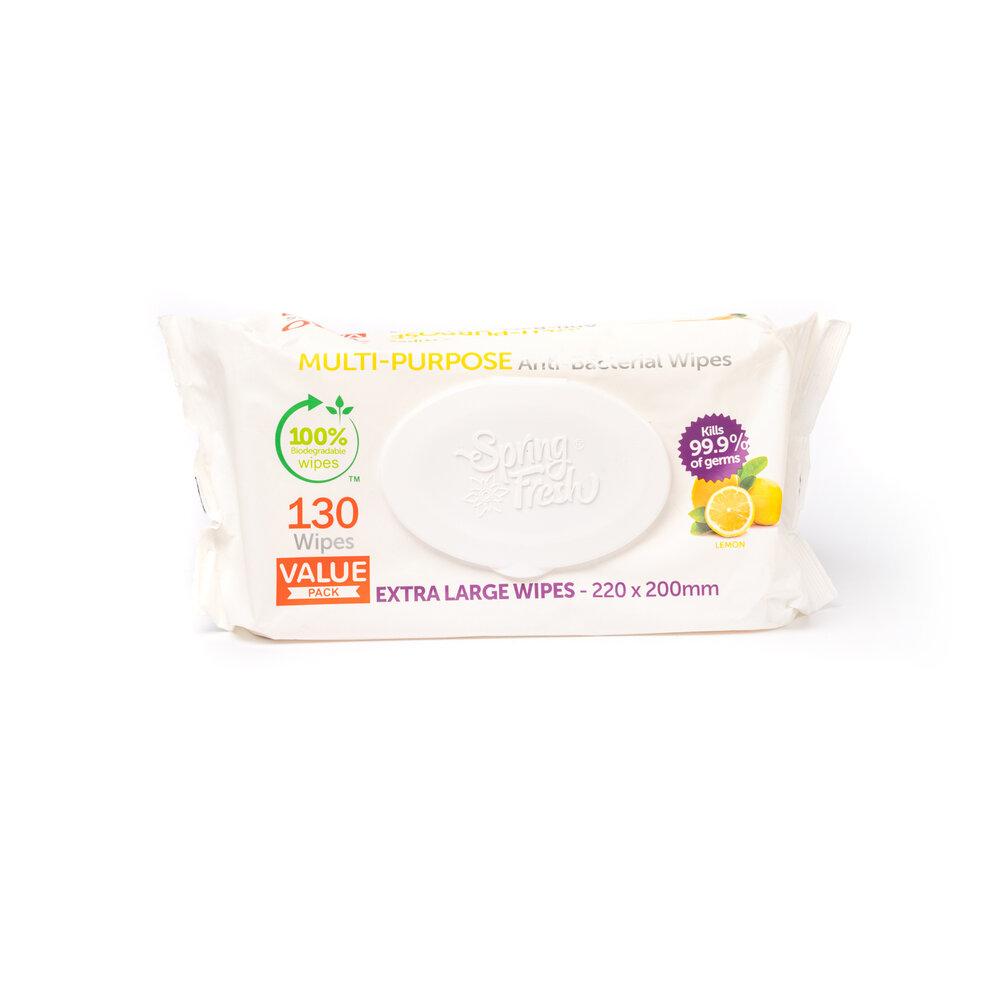 Spring Fresh Multipurpose Wipes Lemon 130pk