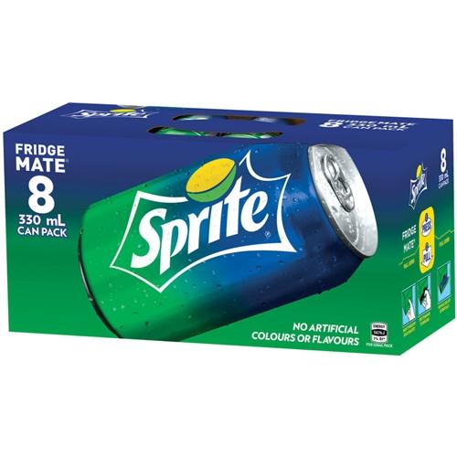 Sprite Soft Drink Cans - 8pk 330ml