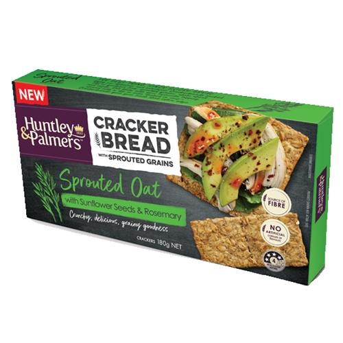 Huntley & Palmer Cracker Bread Sprouted Oat Sunflower Seeds & Rosemary 180gm