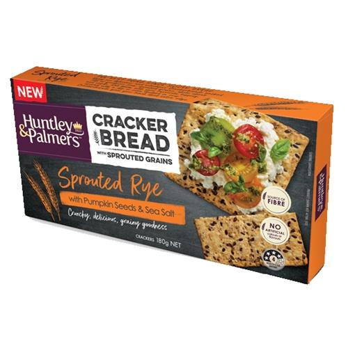 Huntley & Palmer Cracker Bread Sprouted Rye - Pumpkin Seeds & Sea Salt