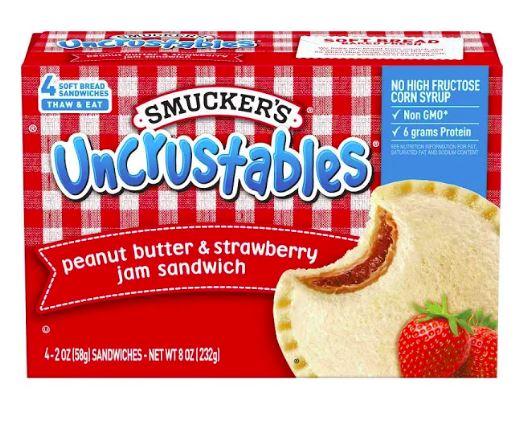 Smucker's Uncrustables Peanut Butter & Strawberry Jam Sandwiches