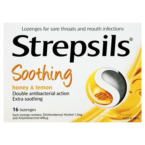 Strepsils Soothing Honey & Lemon 16s