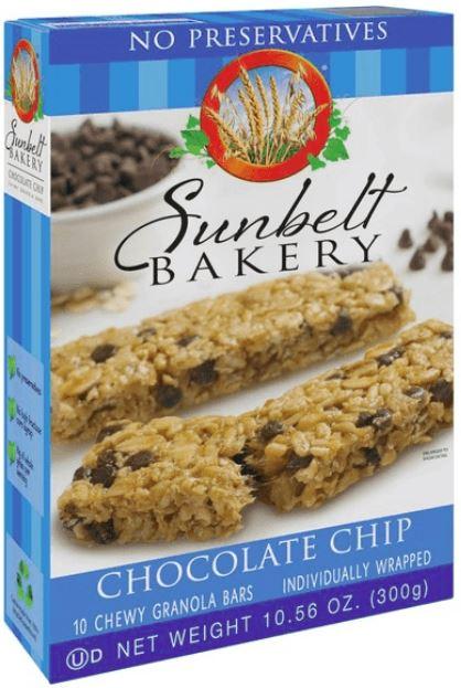 Sunbelt Bakery Chocolate Chip Chewy Granola Bars 10 ct