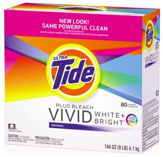 Tide Plus Bleach Powder Laundry Detergent - Original 144 oz, 80 loads