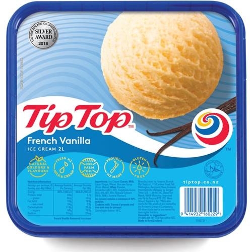 Tip Top Icecream French Vanilla 2L