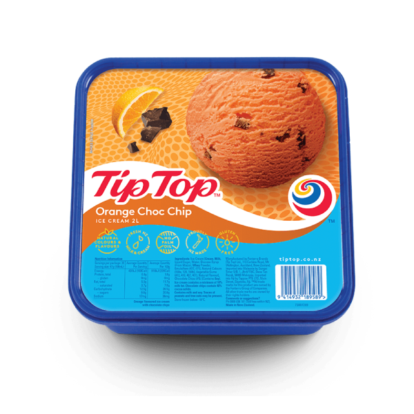 Tip Top Icecream Orange Choc Chip 2L