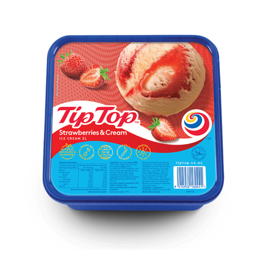 Tip Top Icecream Strawberries & Cream 2L