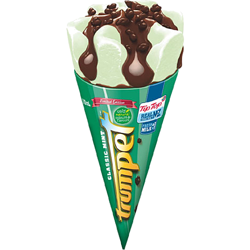 Tip Top Trumpet Ice Cream On Cone Mint 110ml