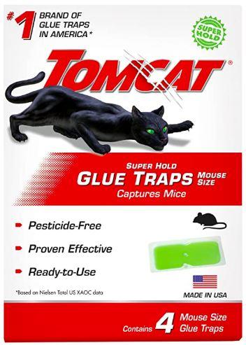 Tomcat Super Hold Glue Mouse Traps, 4 Pack