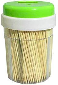 Round Bamboo Food Picks with Dispenser 500ct