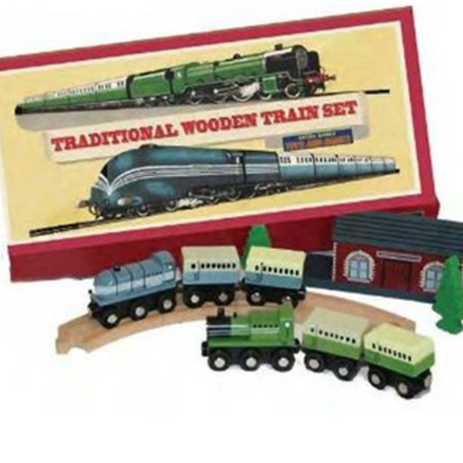 Retro Traditional Wooden Train Set