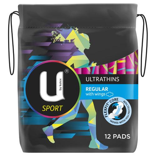 UByKotex Ultrathins w.Designs Regular with wings 12pk