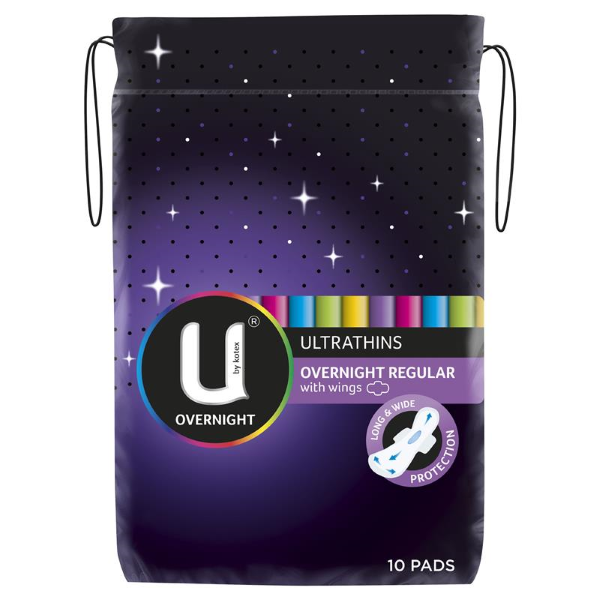 UByKotex Ultrathins Overnight Regular with wings 10pk