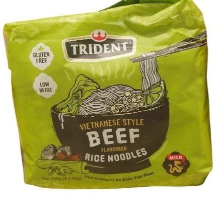 Trident Vietnamese Beef Flavour Rice Noodles 4pk 220g