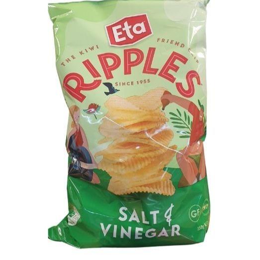 Eta Ripple Cut Salt & Vinegar Potato Chips 150g