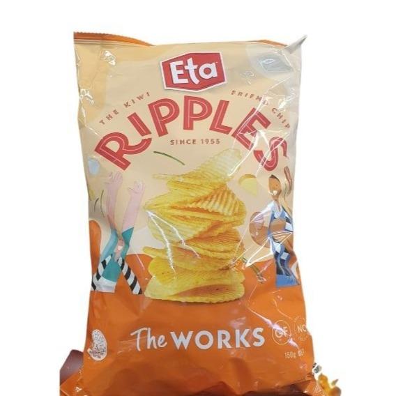 Eta Ripple Cut The Works Potato Chips 150g