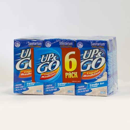 Sanitarium Up & Go Vanilla Ice Breakfast Drink  6pk 250ml