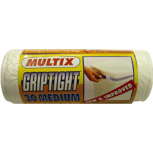 Multix Drawtight Kitchen Tidy Bags 30 Medium