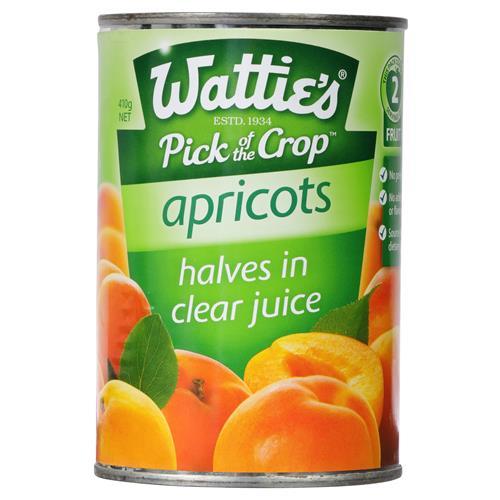 Watties Apricots Halves In Juice 410g