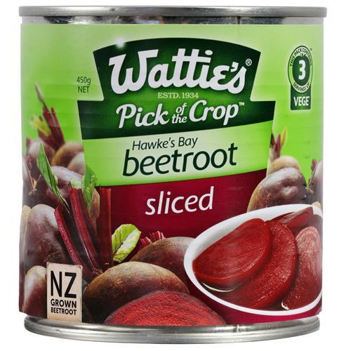 Watties Beetroot Sliced Can 450g