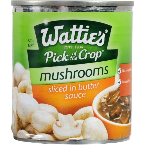 Watties Mushrooms in butter sauce 220g