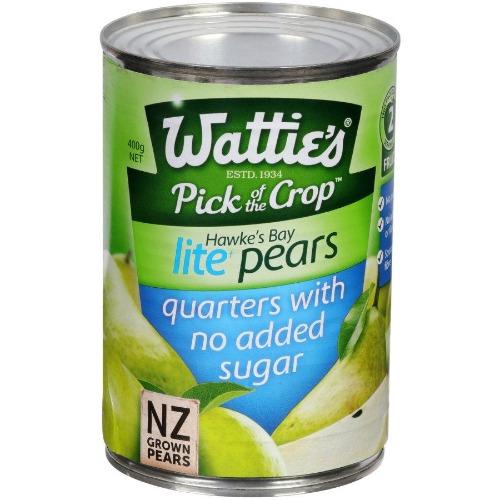 Watties Lite Pear Quarters 400g
