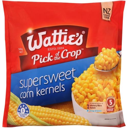 Watties Supersweet Corn Frozen 500g